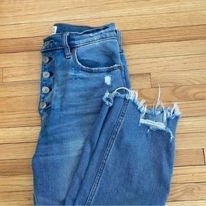 Abercrombie & Fitch Ultra High Rise Ankle Straight Jeans